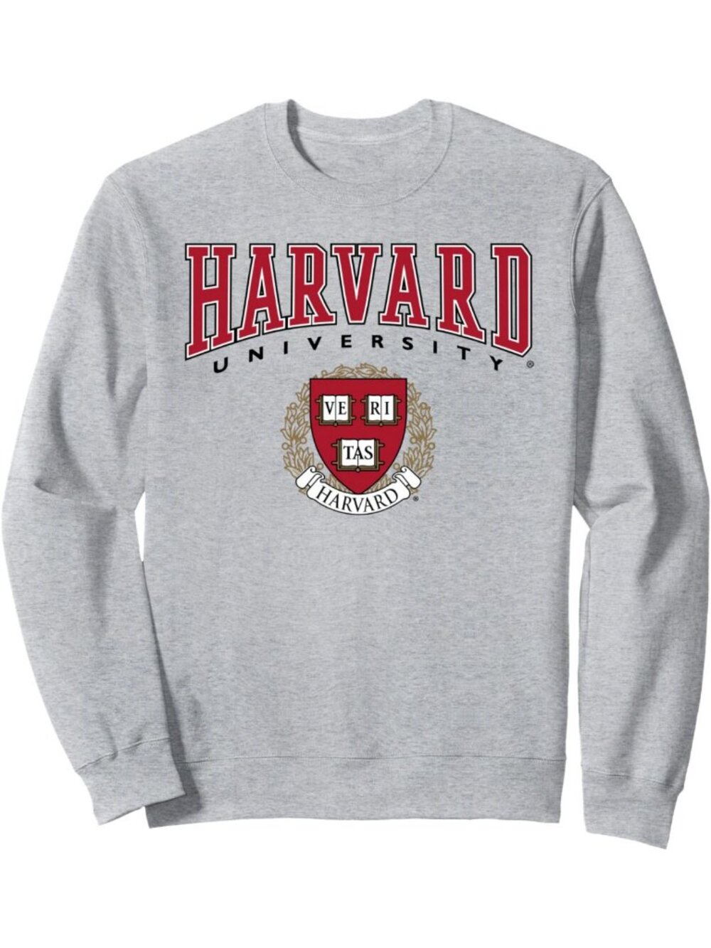 Cozy Red Crest Sweatshirt with Harvard Veritas Design - Perfect for Campus Style